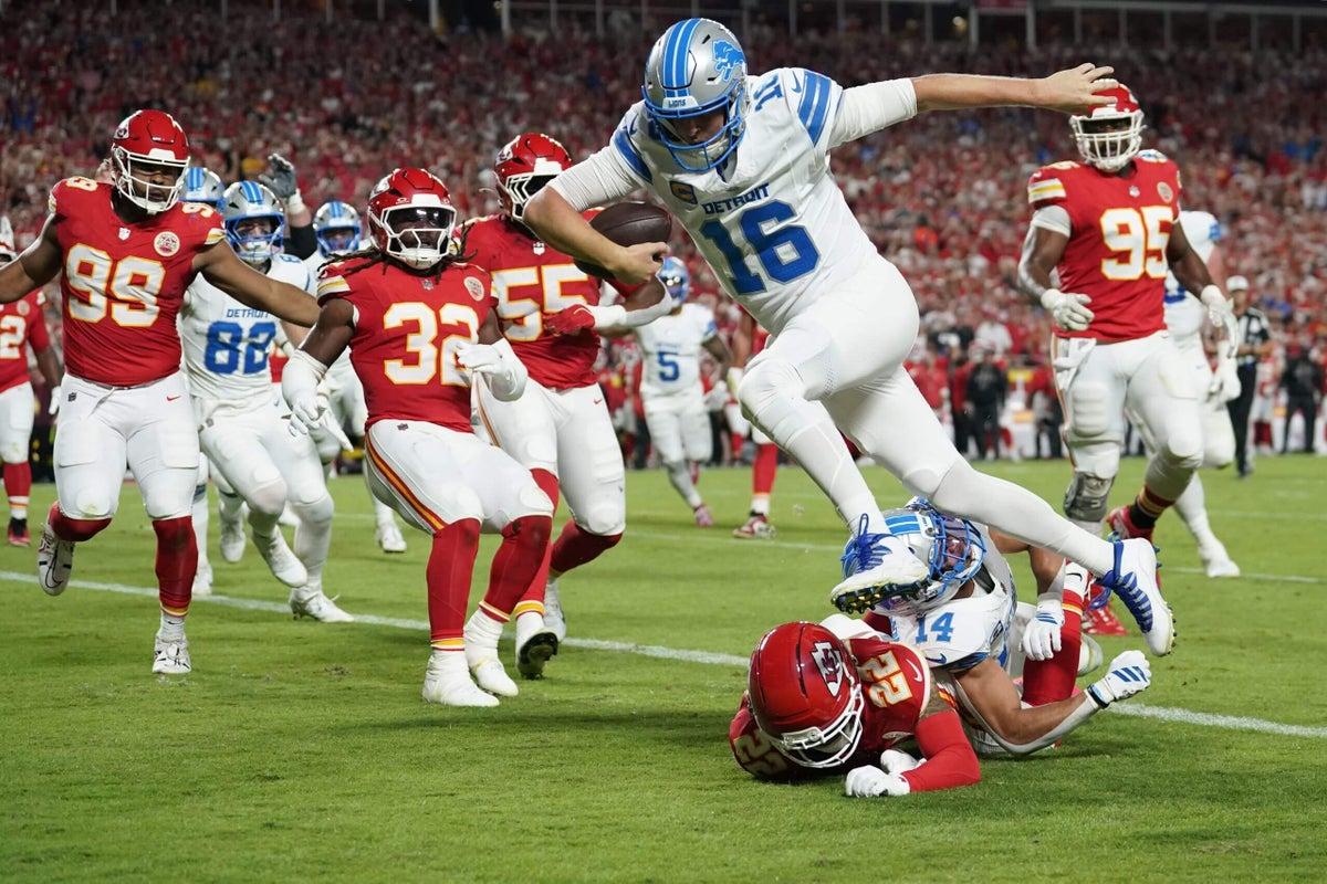 Lions coach Dan Campbell said officials told him the TD call from New York was overturned.