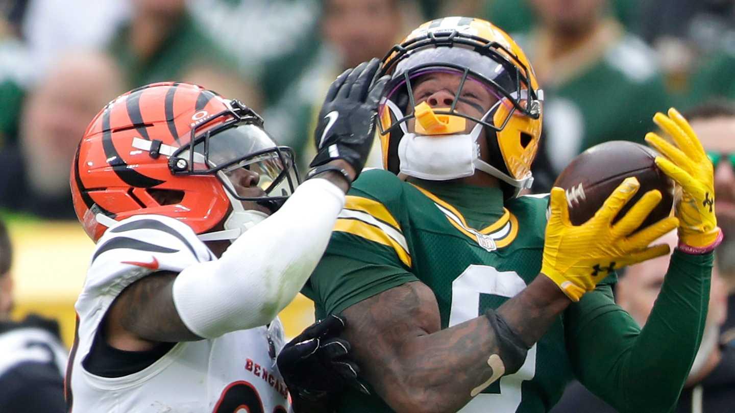 Bengals CB Cam Taylor reacts to not working for the payoffs.