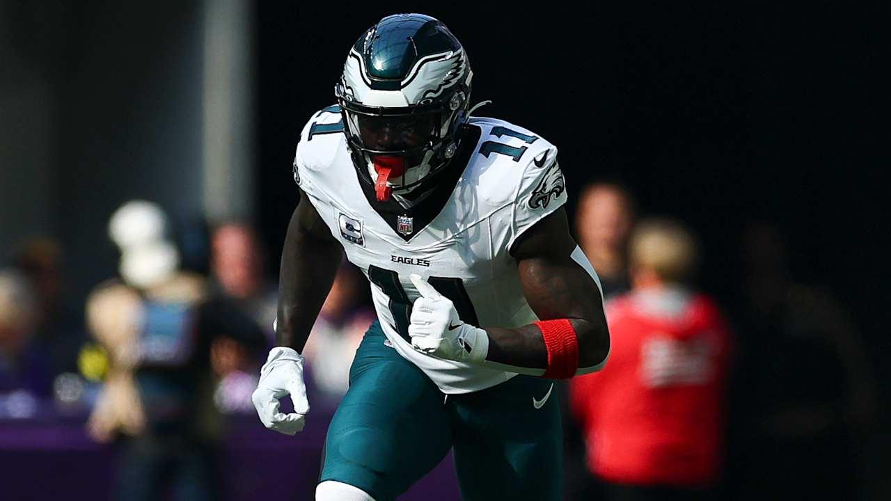 News News: Eagles ar A.j.Brown (hamphling) was recognized against the Giants