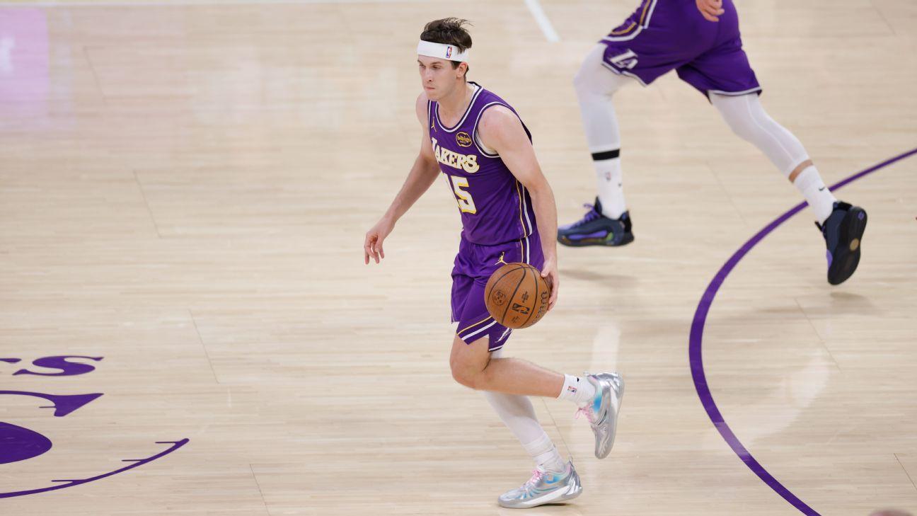 Lakers to evaluate Austin Reya (calf tightness) in one week -